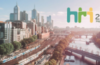 Melbourne Skyline with HRI 2025 logo